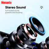 Bluetooth Speaker Stocking Stuffers for Men Women Teens Boys Girls: Portable Wireless, IPX5 Waterproof, White Elephant Gifts for Adults, Up to 20H Playtime, TWS Pair, for Home/Party/Outdoor (Black)