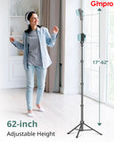 Gimpro 62inch Phone Tripod & Selfie Stick, Extendable Cell Phone Tripod Stand with Wireless Remote and Phone Holder, Compatible with iPhone Android Phone, Camera
