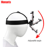 Head-Mounted Mobile Phone Holder,First-Person View Video Outdoor Live Shooting Bracket with Phone Clip(4"-7") for iPhone Samsung Smartphones and GoPro Insta360 Sony DJI Action Camera Head Mount Strap