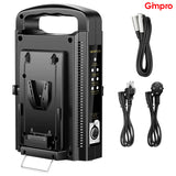 Gimpro V-Mount/V Lock Dual Channel Battery Charger with DC 16.5V Power Supply, Compatible with All V-Mount Plates (Battery Not Included)