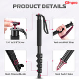 Gimpro 61-Inch Camera Monopod, Aluminum Photography Monopod with 5-Section Height