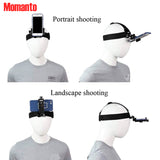 Head-Mounted Mobile Phone Holder,First-Person View Video Outdoor Live Shooting Bracket with Phone Clip(4"-7") for iPhone Samsung Smartphones and GoPro Insta360 Sony DJI Action Camera Head Mount Strap