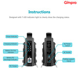 Gimpro V-Mount/V Lock Dual Channel Battery Charger with DC 16.5V Power Supply, Compatible with All V-Mount Plates (Battery Not Included)