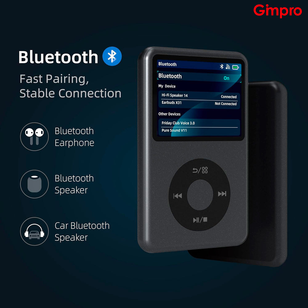 Gimpro Mp3 Player with Bluetooth 128G Innioasis Version Upgrade Portable Mini HiFi Sound Bluetooth Walkman