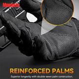 Tactical Gloves for Men and Women, Motorcycle Gloves Black Touchscreen with Hard Shell for Airsoft, Paintball, Motocross, Hunting, Shooting, Camping, ATV Riding, Outdoor Sports, Work