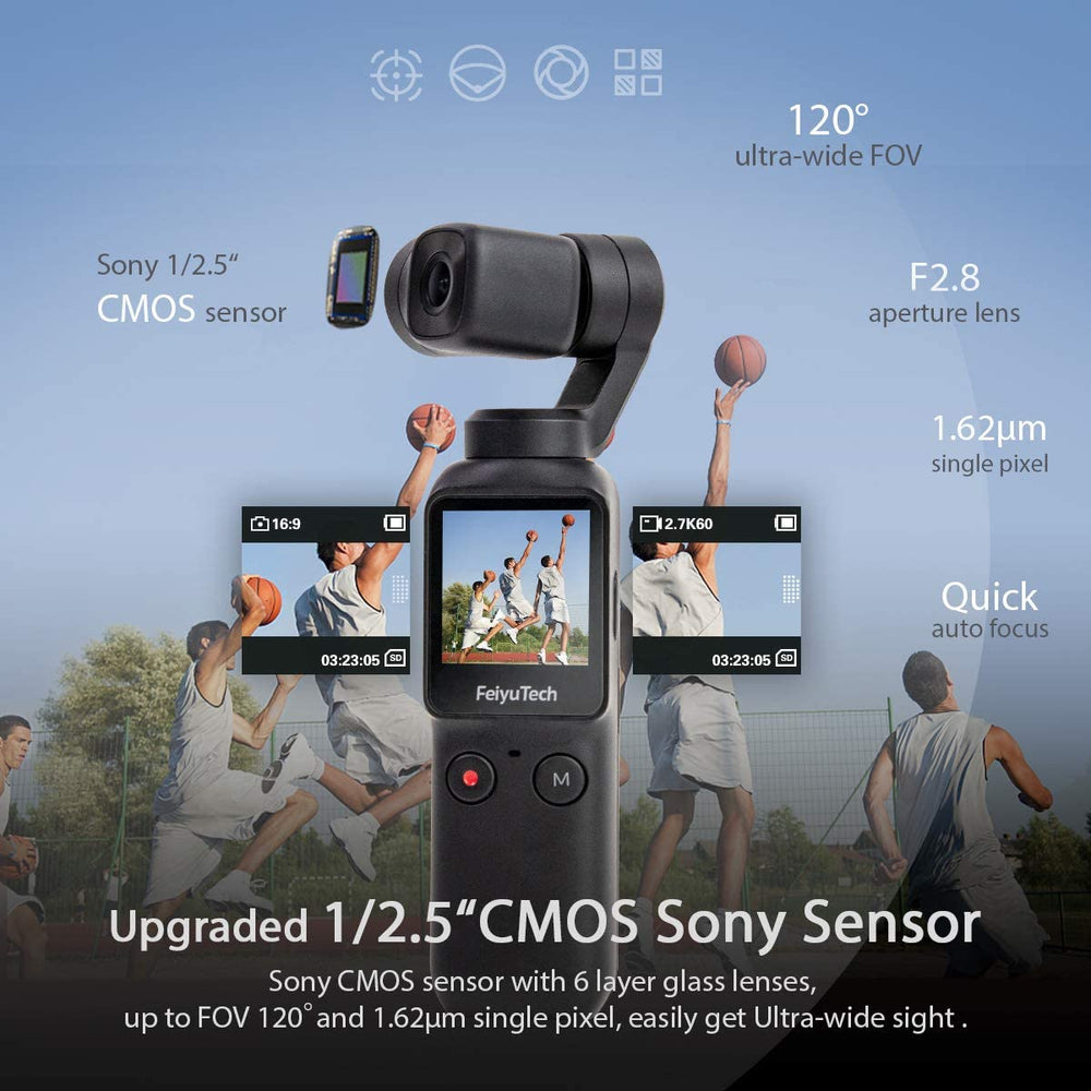 Feiyu Pocket Gimbal Stabilizer with UHD 4K Camera